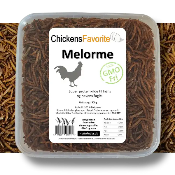 Melorme tørret 500g
