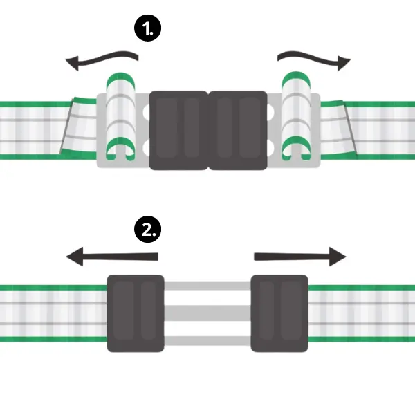 Bånd samler 12,5 mm – Litzclip sådan gør man