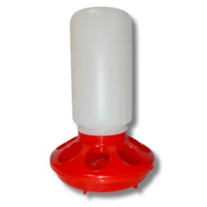 Fodertrug 1kg til kyllinger rød